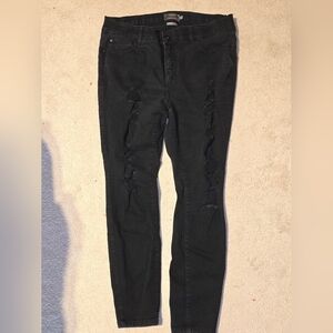 Torrid Black Ripped Skinny Jeans
